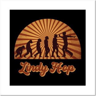 Lindy Hop Retro Evolution Design Posters and Art